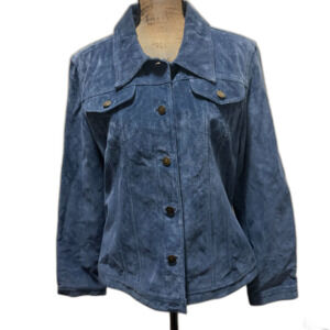 American Vintage Blue Leather Jacket